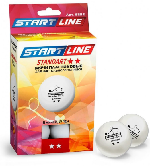 Мячи Start Line STANDART 2*, 6шт. Мячи Start Line STANDART 2*, 6шт.