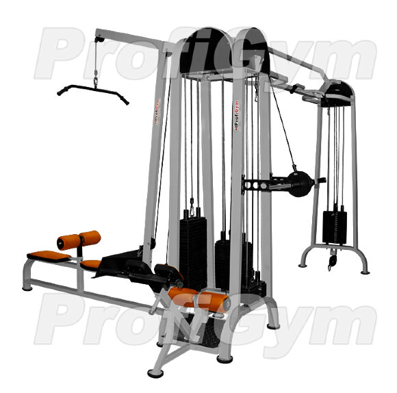Четырехпозиционная станция с гиперэкстензией ProfiGym МС-0250-С Четырехпозиционная станция с гиперэкстензией ProfiGym МС-0250-С